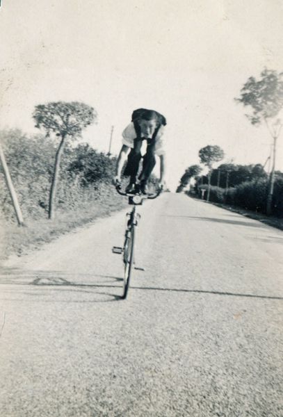 1936 Trunderup 
Leo på vej ned af bakken 
Nøgleord: leo_rasmussen