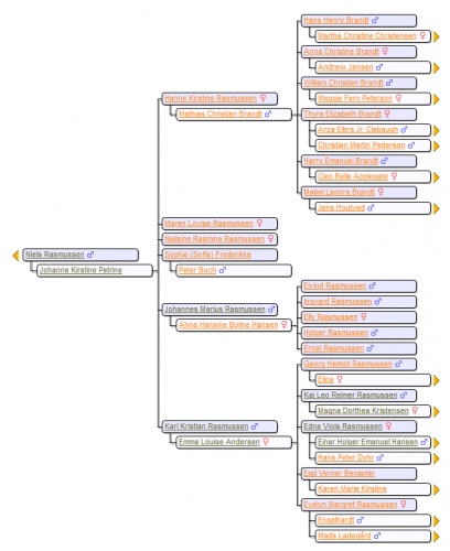 Niels og Johanne - efterkommere (Karls forældre)
